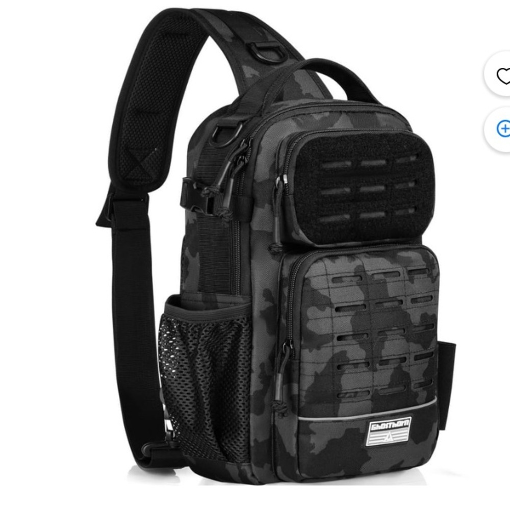 Ghosthorn New Black Camouflage Tactical Fishing Waterproof Lightweight Backpack